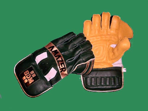 AMAZER CRICKET WICKET-KEEPING GLOVES (GREEN/GOLD)