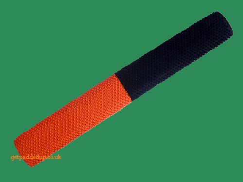 HALF-N-HALF OCTOPUS CRICKET BAT GRIP (Black/Orange)