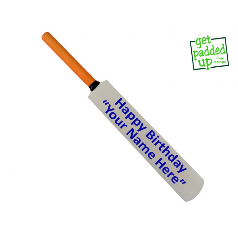 Personalised `Happy Birthday` Mini Miniature Cricket Bat