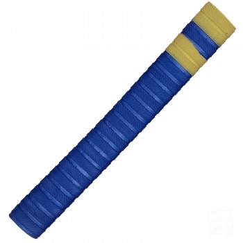Metallic Blue with Gold Bands Players Matrix Cricket Bat Grip