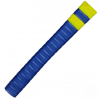 Metallic Blue with Yellow Bands Players Matrix Cricket Bat Grip