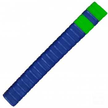 Metallic Blue with Lime Green Bands Players Matrix Cricket Bat Grip