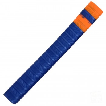 Metallic Blue with Orange Bands Players Matrix Cricket Bat Grip