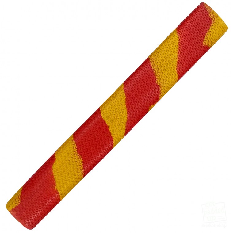 Red / Yellow Octopus Splash-Spiral Cricket Bat Grip