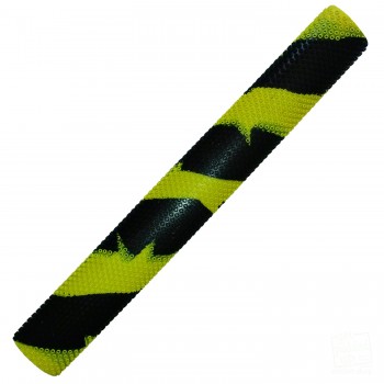Neon Yellow and Black Octopus Splash-Spiral Cricket Bat Grip
