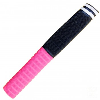 Neon Pink and Black with White Dynamite Cricket Bat Grip