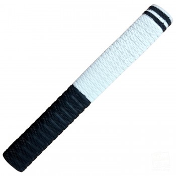 Dynamite Black and White with Black Cricket Bat Grip