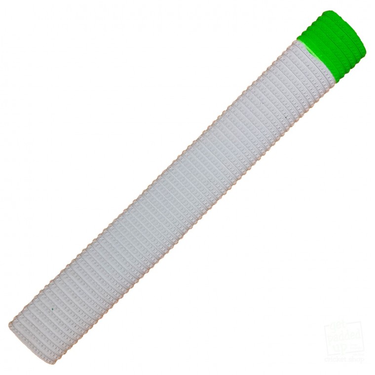 White and Lime Green Bracelet Cricket Bat Grip