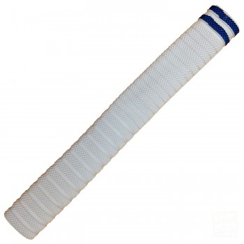 White with Metallic Blue Dynamite Cricket Bat Grip