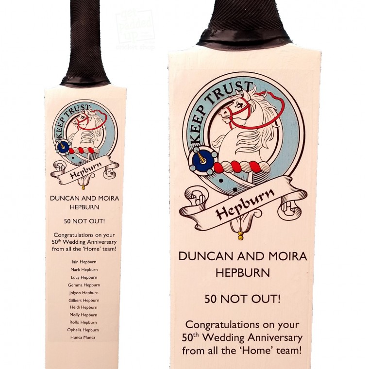 Personalised Full Size Cricket Bat for Event, Achievement, Anniversary, Corporate