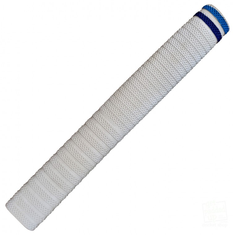 White with Sky and Royal Blue Bands Dynamite Cricket Bat Grip