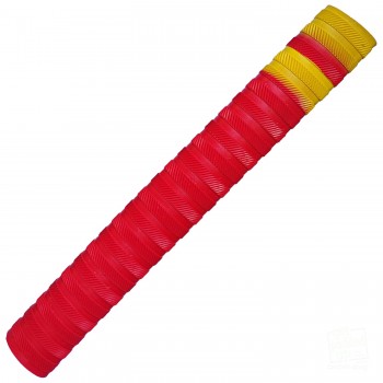 Red with Yellow Players Matrix Lite Cricket Bat Grip