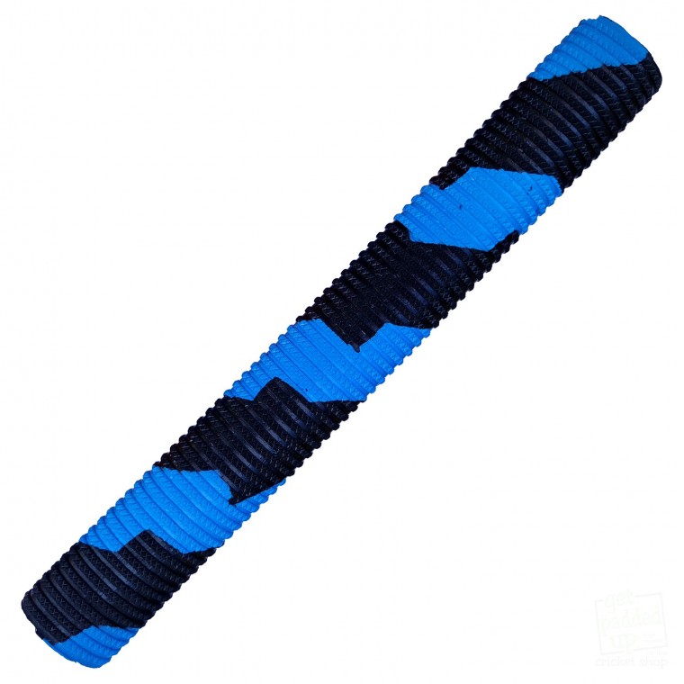 Sky Blue and Black Bracelet Splash Spiral Cricket Bat Grip