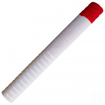 White with Red Dynamite Cricket Bat Grip