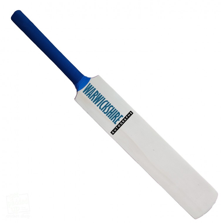 getpaddedup Warwickshire Miniature Autograph Cricket Bat