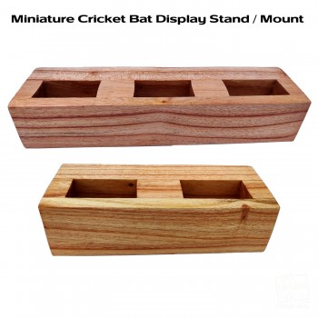 Hardwood Mini Miniature Cricket Bat Stand / Mount