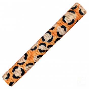 Leopard Print Hex 3D Splash-Spiral Cricket Bat Grip