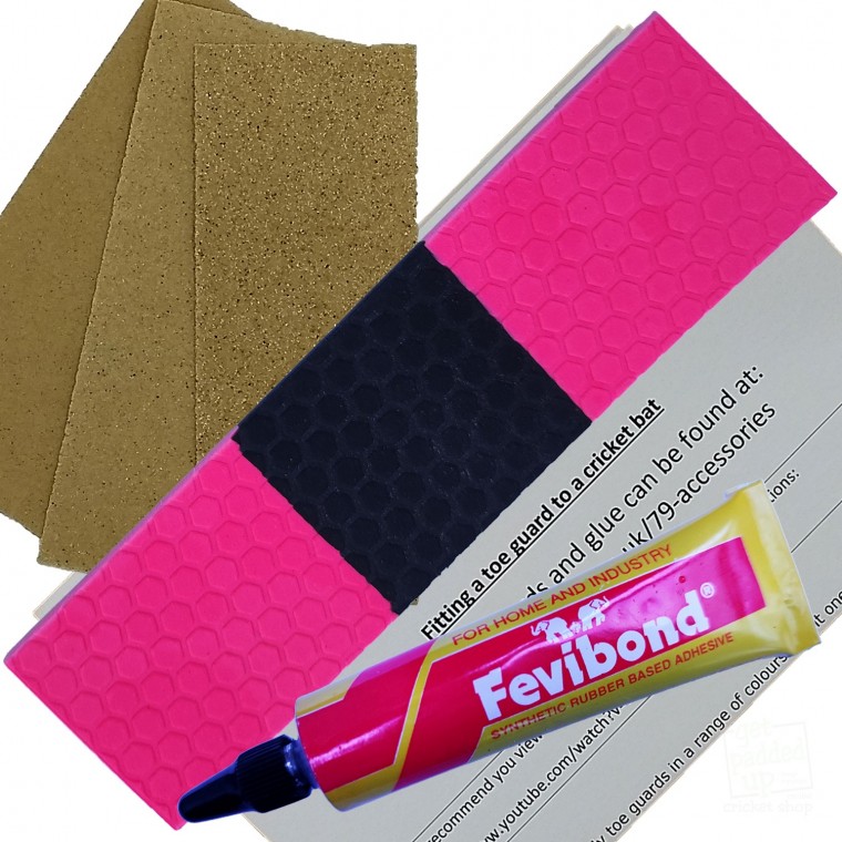 getpaddedup Half-n-Half Cricket Bat Toe Guard Kit