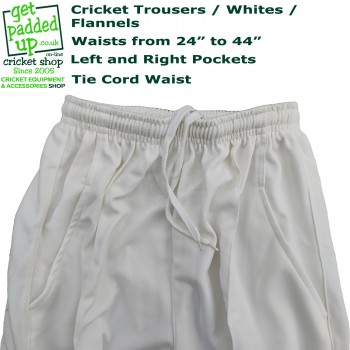 Cricket Trousers Whites, Adjustable Leg Length