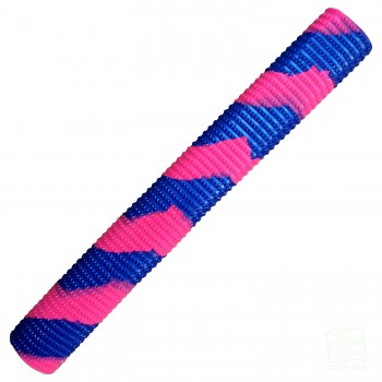 Neon Pink / Royal Blue Bracelet Splash-Spiral Cricket Bat Grip