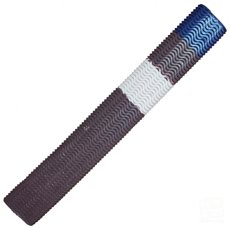 Eggplant, White and Royal Blue Aqua Wave Cricket Bat Grip