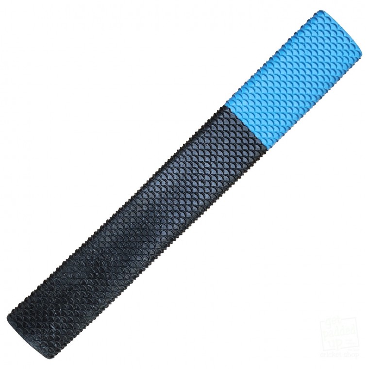 Black and Sky Blue Scale Cricket Bat Grip
