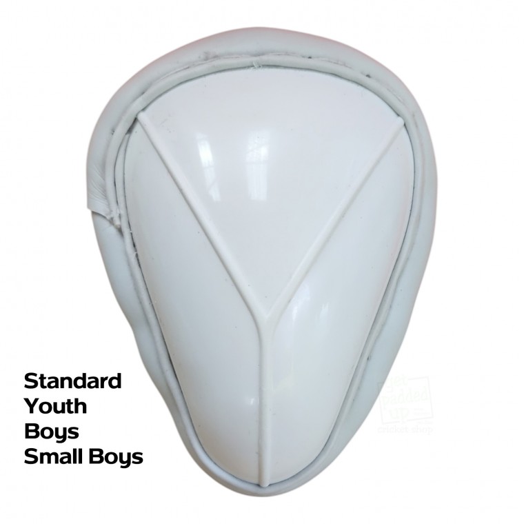 Small Boys Cricket Abdominal Guard (Box) in White